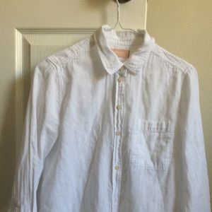 White button down Organic cotton shirt